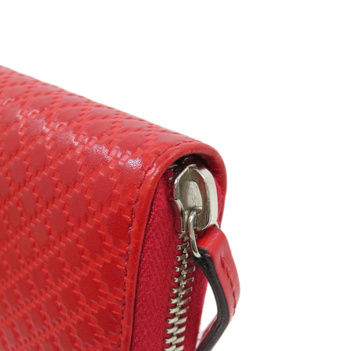 GUCCI Long Wallet Purse 307990 leather Red Diamante Women Used