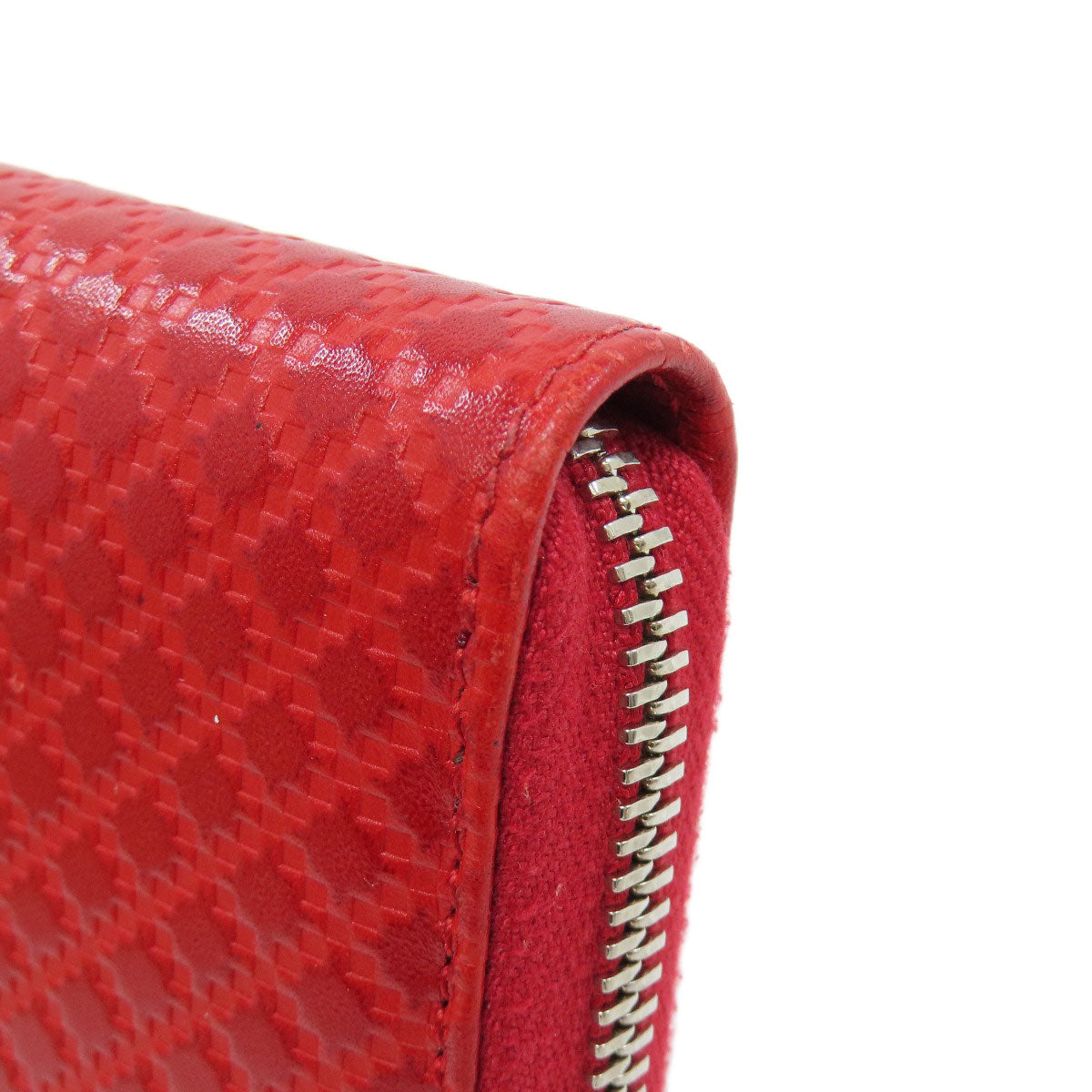 GUCCI Long Wallet Purse 307990 leather Red Diamante Women Used