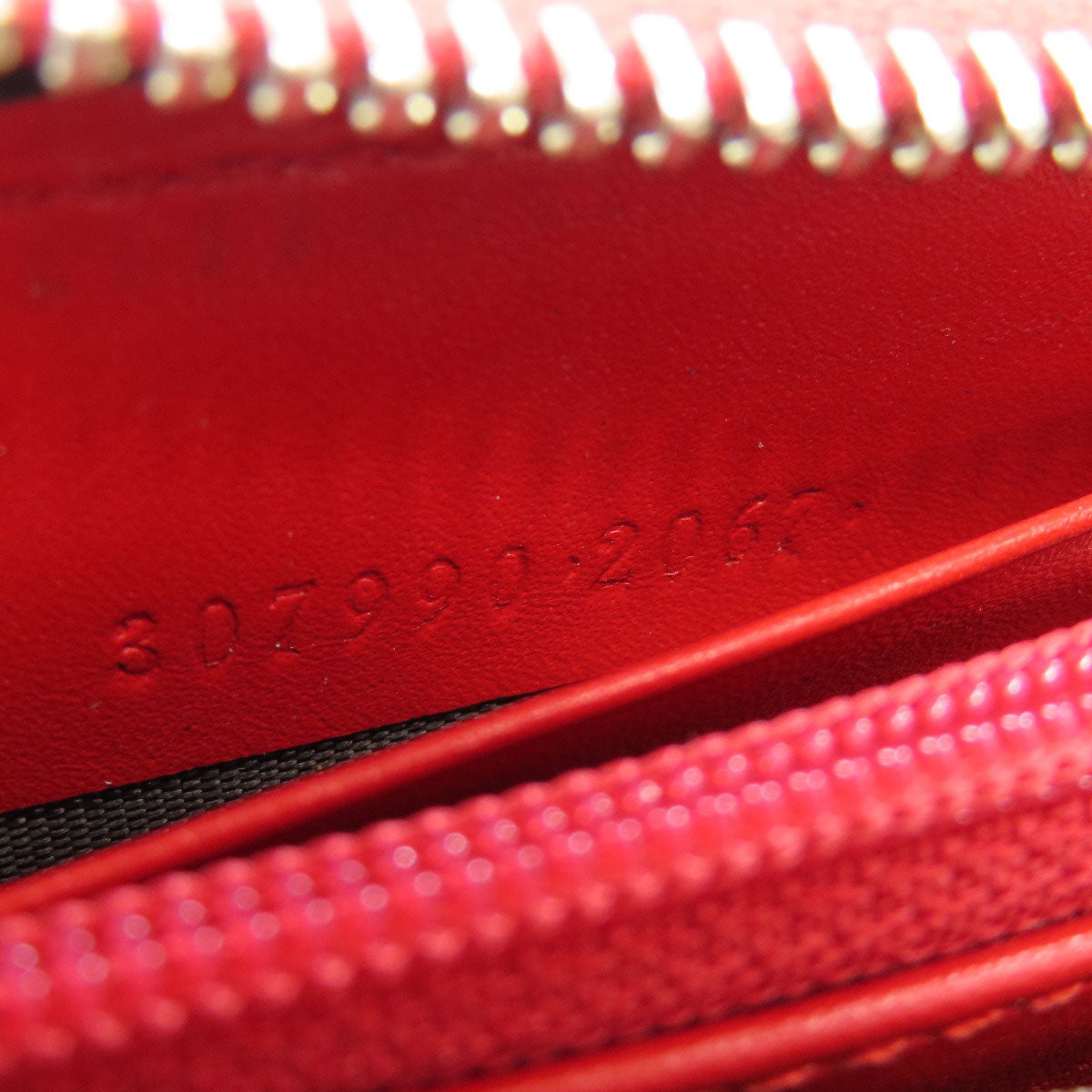 GUCCI Long Wallet Purse 307990 leather Red Diamante Women Used