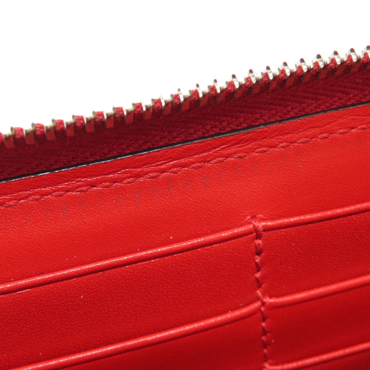 GUCCI Long Wallet Purse 307990 leather Red Diamante Women Used
