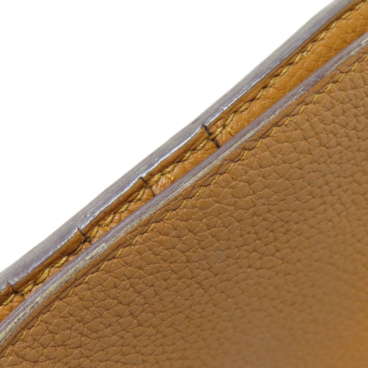 HERMES Long Wallet Purse Taurillon Clemence Brown Dogon Long SilverMetal