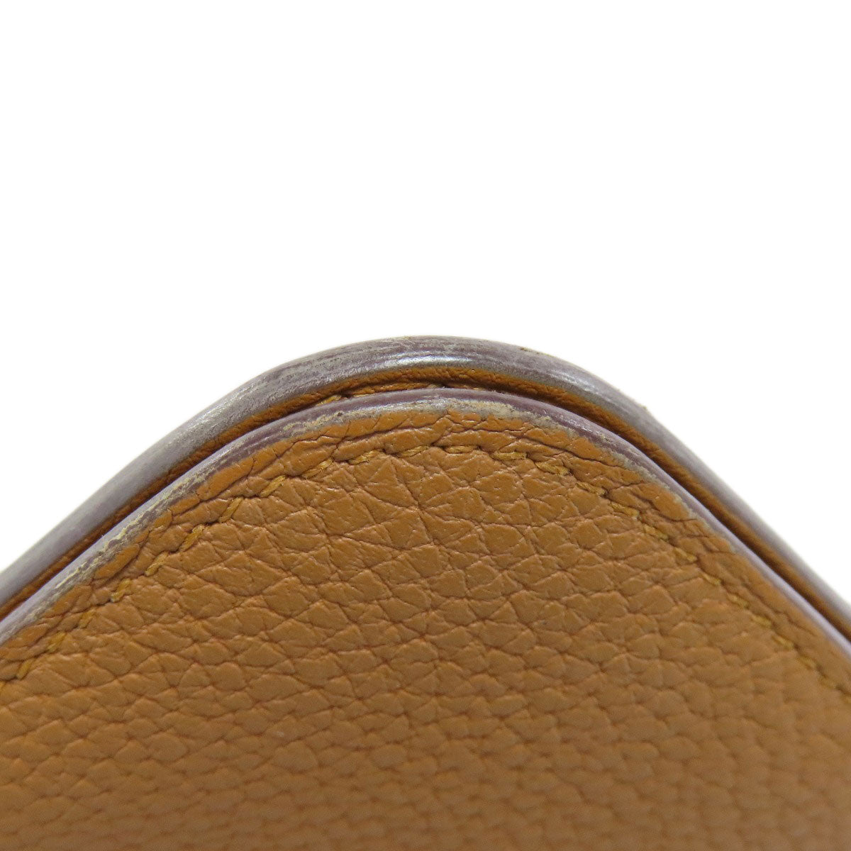 HERMES Long Wallet Purse Taurillon Clemence Brown Dogon Long SilverMetal