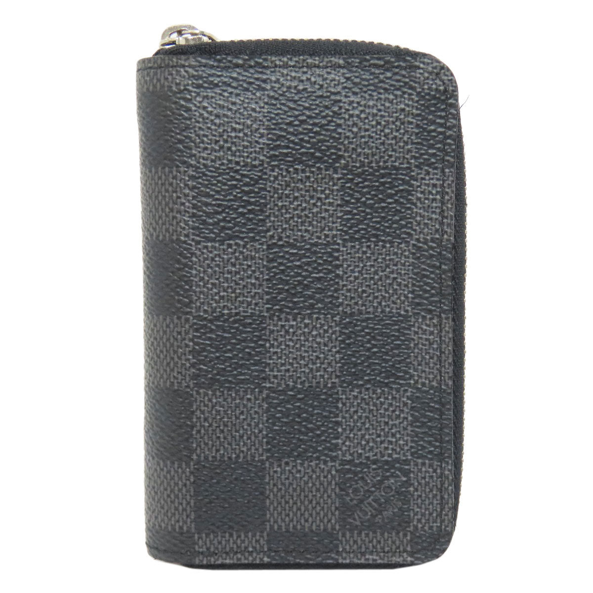 LOUIS VUITTON Coin case N63076 Damier canvas black Zippy coin purse mens Used