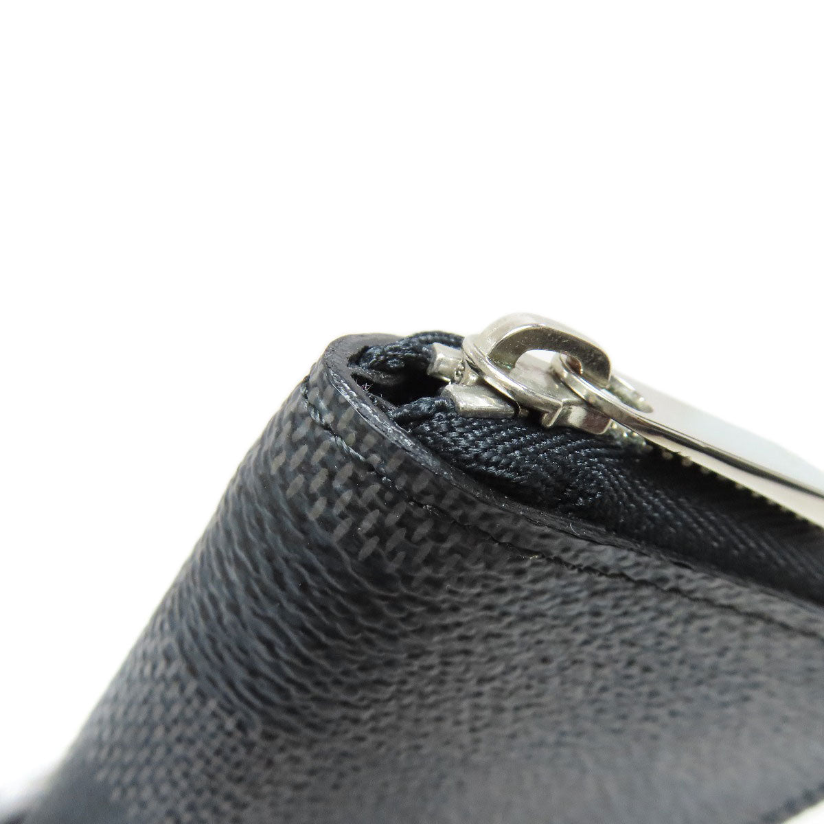 LOUIS VUITTON Coin case N63076 Damier canvas black Zippy coin purse mens Used