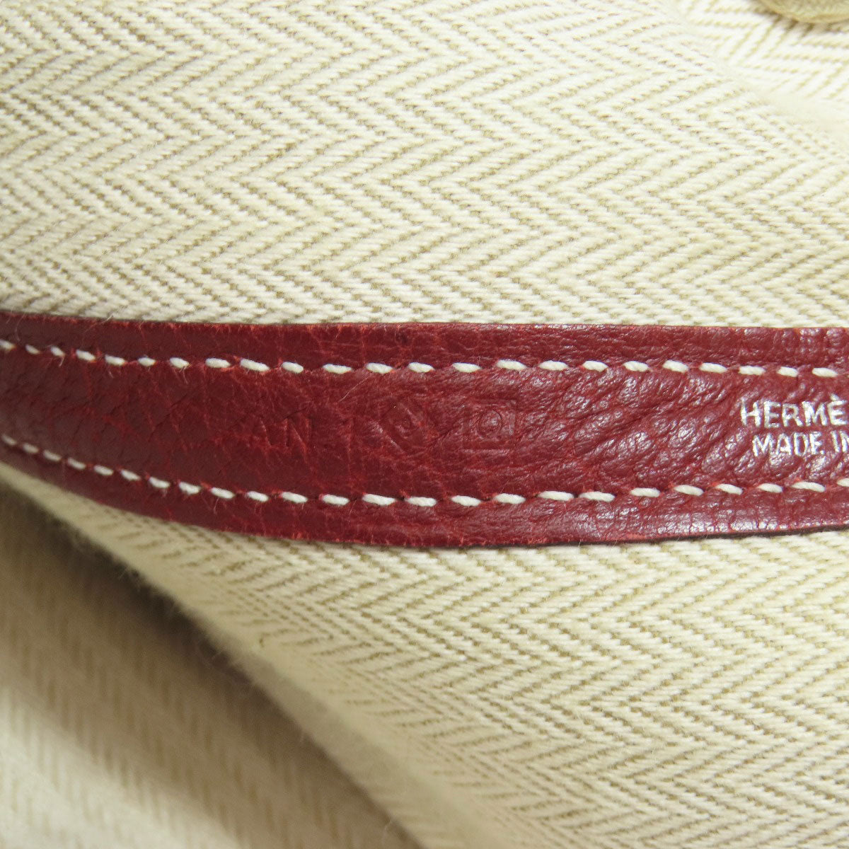 HERMES Tote Bag Taurillon Clemence Red Garden Party PM SilverMetal Women Used