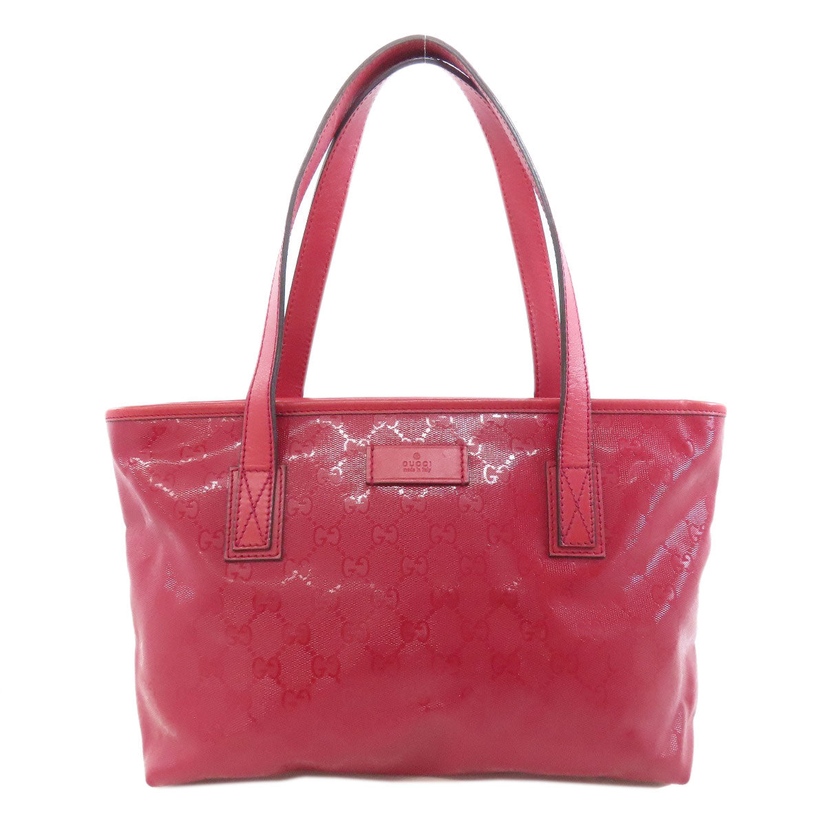 GUCCI Tote Bag 211138 PVC Red GG implementation Women Used