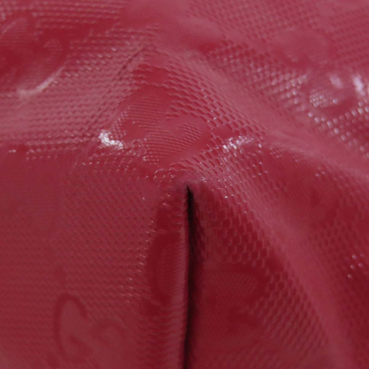 GUCCI Tote Bag 211138 PVC Red GG implementation Women Used