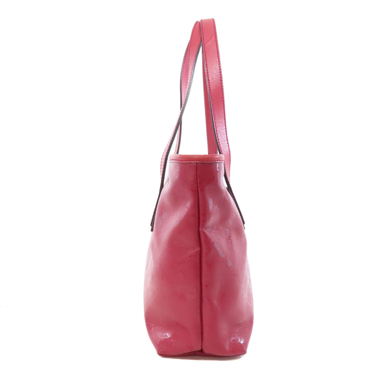 GUCCI Tote Bag 211138 PVC Red GG implementation Women Used