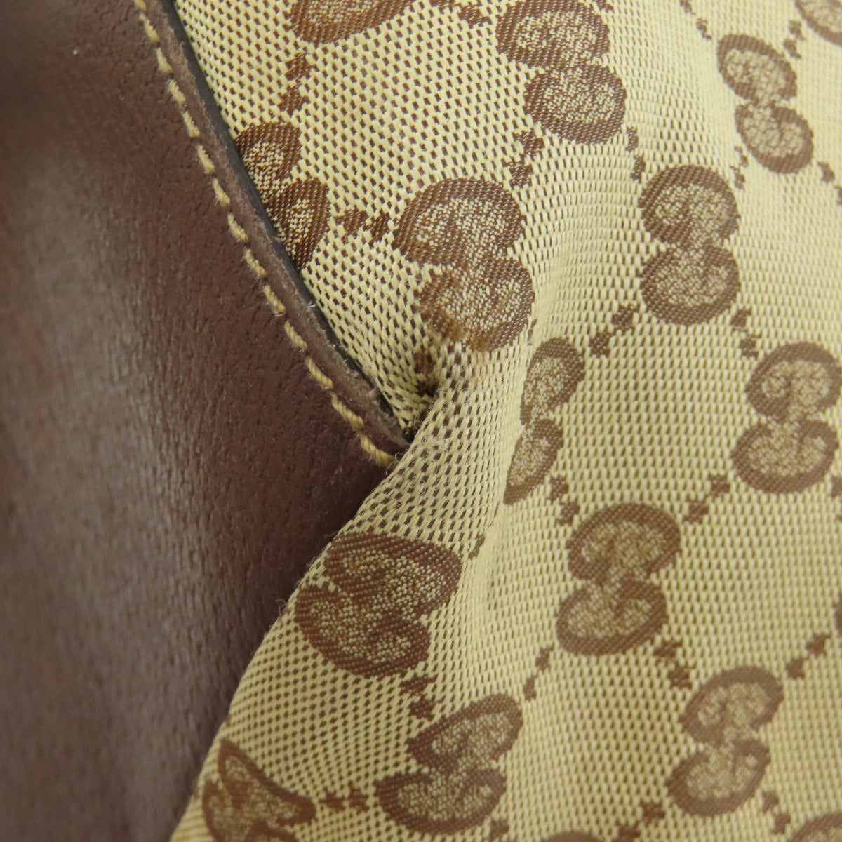 GUCCI Handbag 131228 canvas beige GG