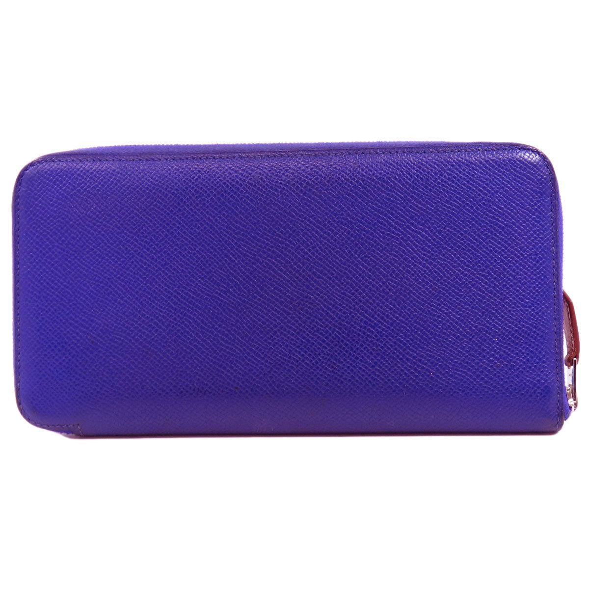 HERMES Long Wallet Purse Epsom blue Azap Silk in Long