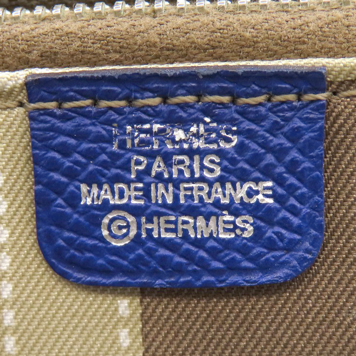 HERMES Long Wallet Purse Epsom blue Azap Silk in Long