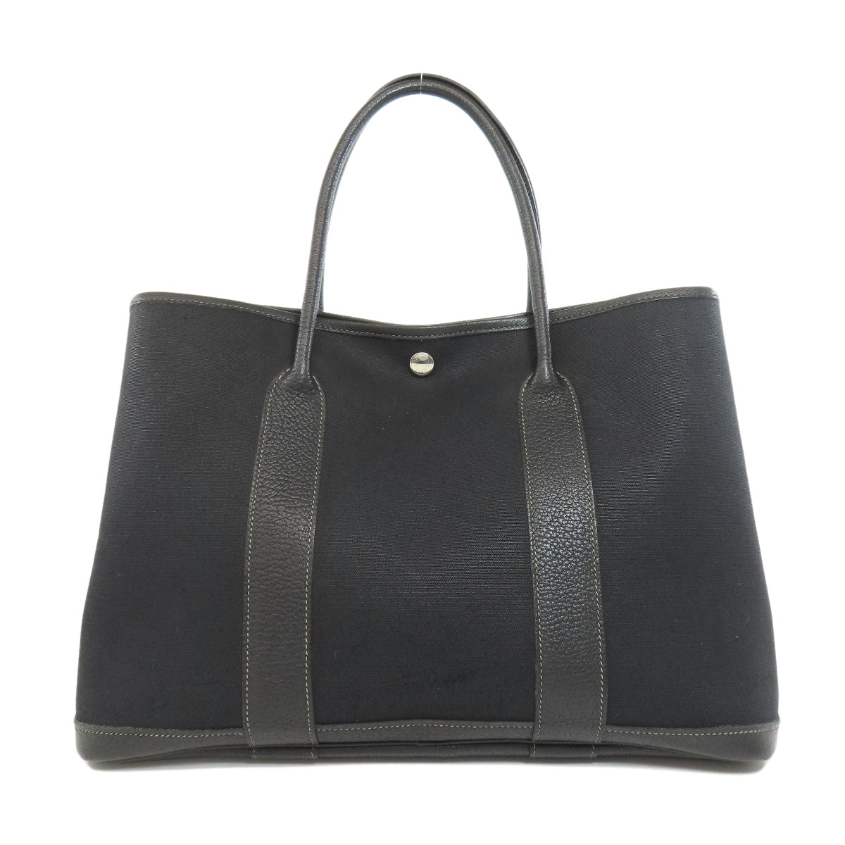 HERMES Tote Bag Towar Officche black Garden Party PM SilverMetal Women Used