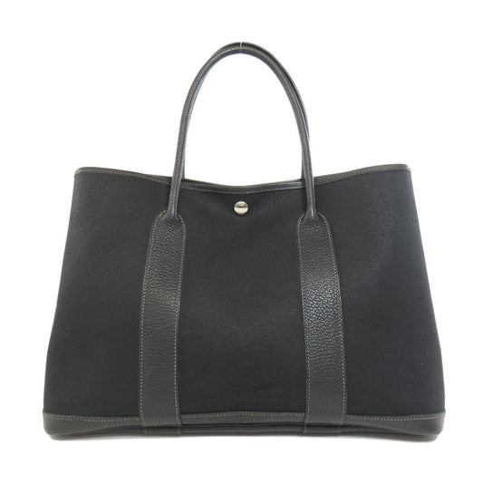 HERMES Tote Bag Towar Officche black Garden Party PM SilverMetal Women Used