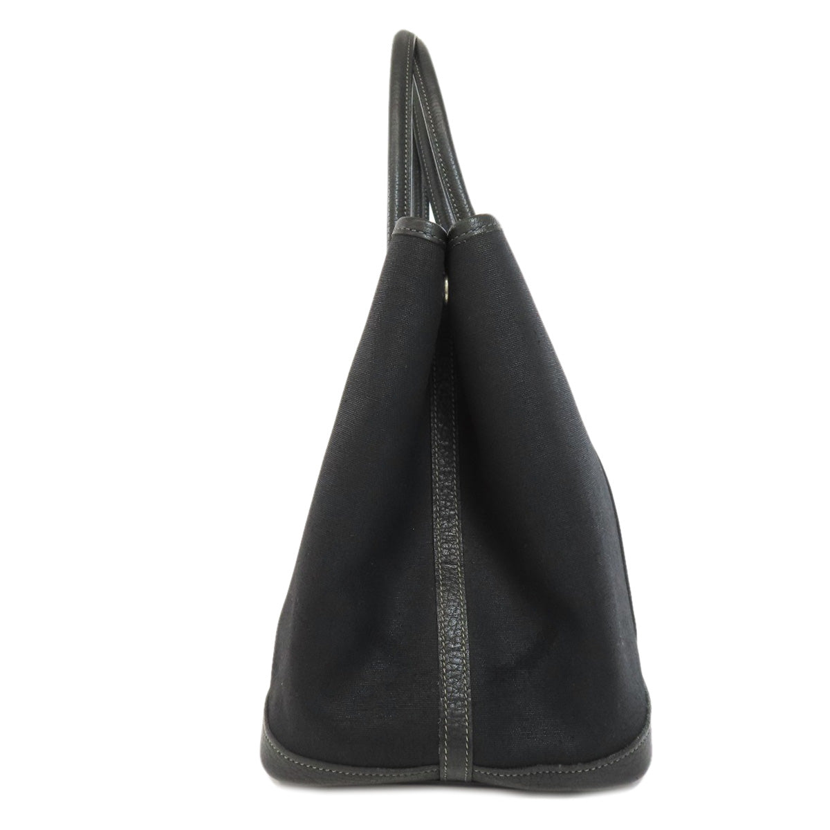 HERMES Tote Bag Towar Officche black Garden Party PM SilverMetal Women Used