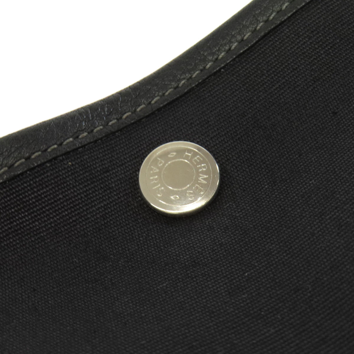 HERMES Tote Bag Towar Officche black Garden Party PM SilverMetal Women Used