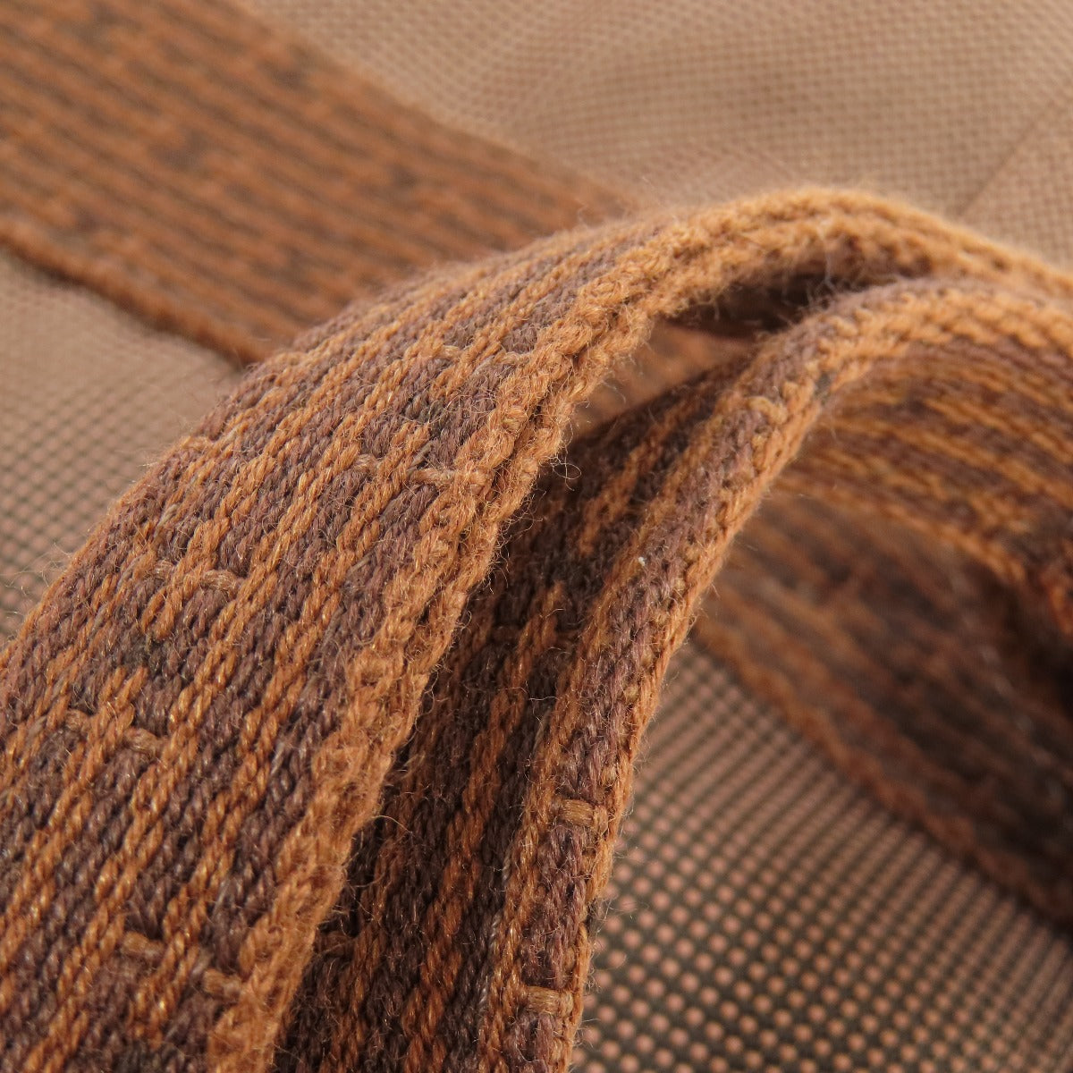 HERMES Handbag canvas Brown Her LineMM Women Used