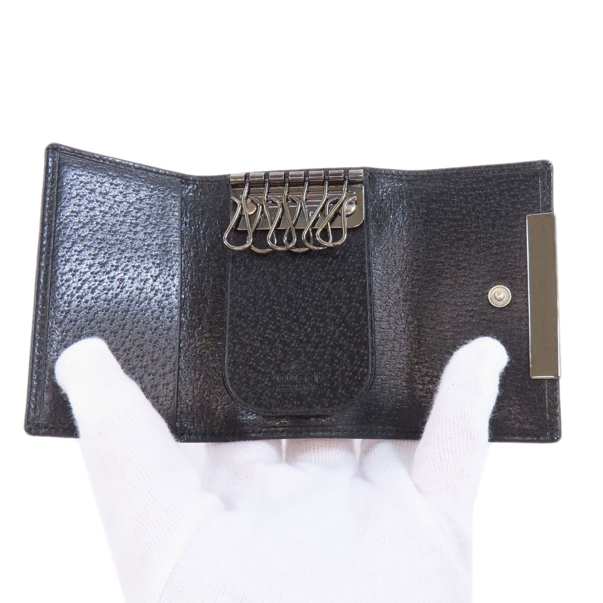 GUCCI Key case Key holder  033�E3661 leather Brown logo Women(Unisex) Used