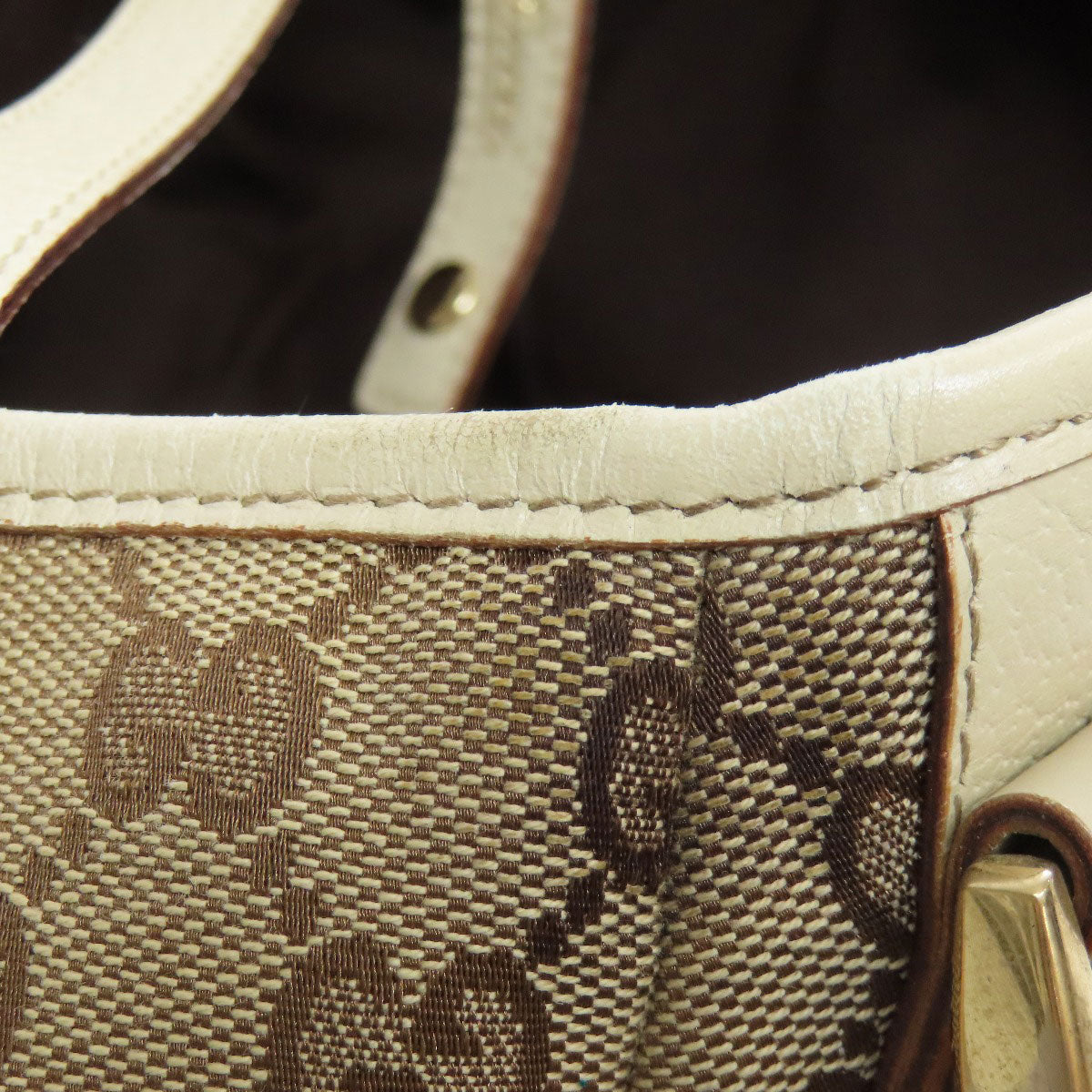 GUCCI Tote Bag 130736 canvas Brown GG Women Used