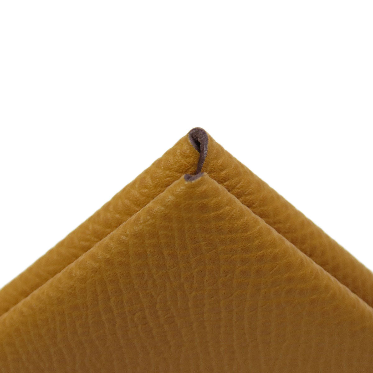 HERMES Card Case Epsom Brown Calvi SilverMetal