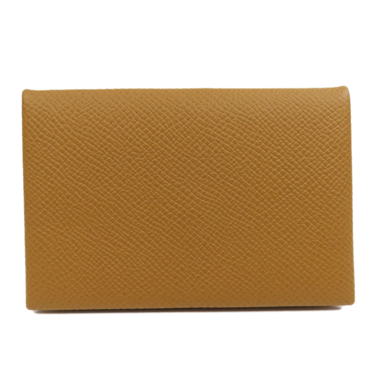 HERMES Card Case Epsom Brown Calvi SilverMetal