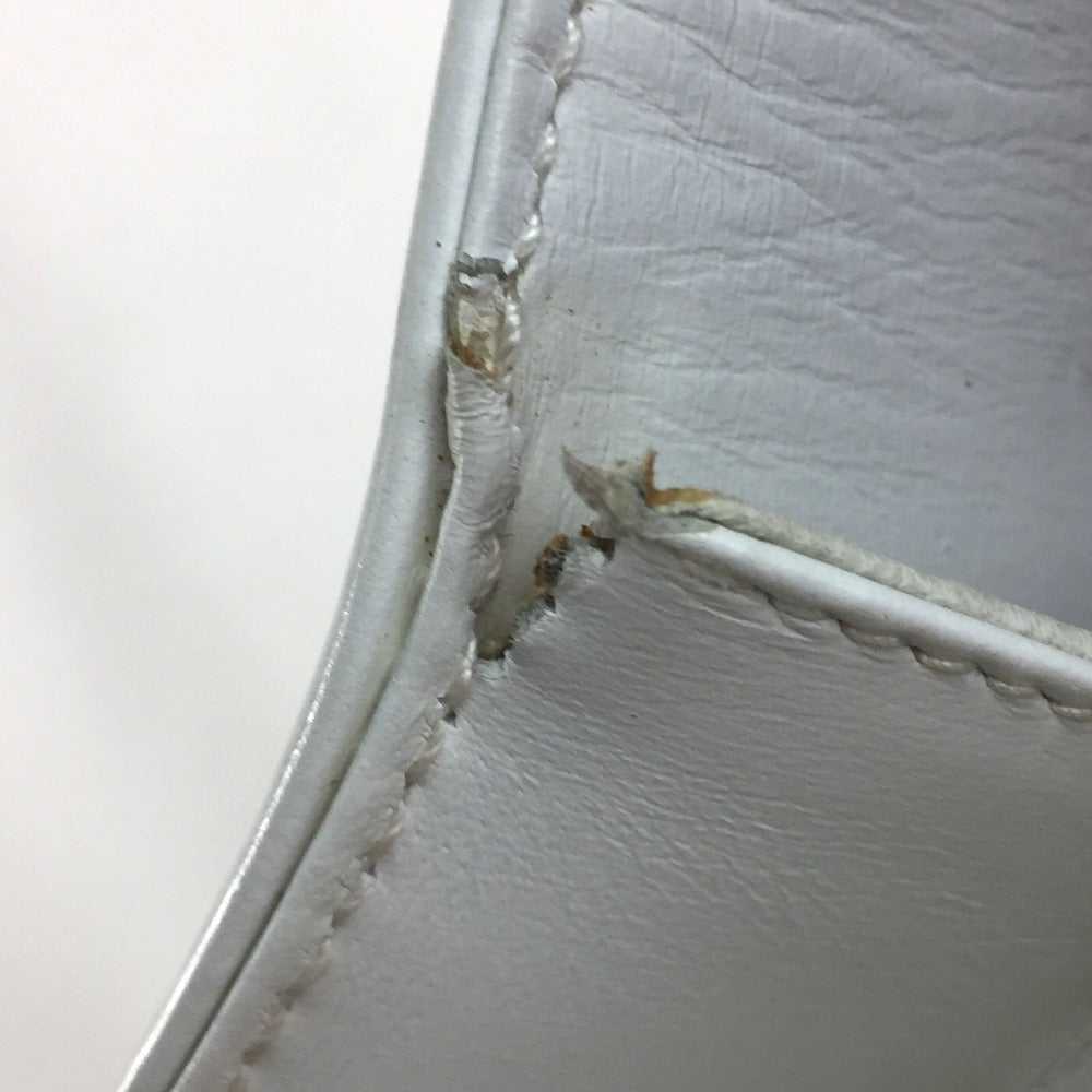 GUCCI Shoulder Bag leather white Old Gucci Shoulder Women Used