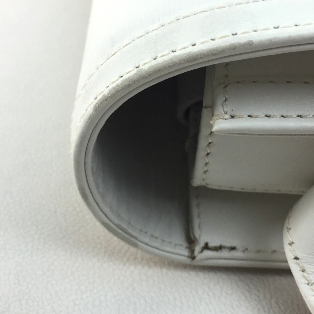 GUCCI Shoulder Bag leather white Old Gucci Shoulder Women Used