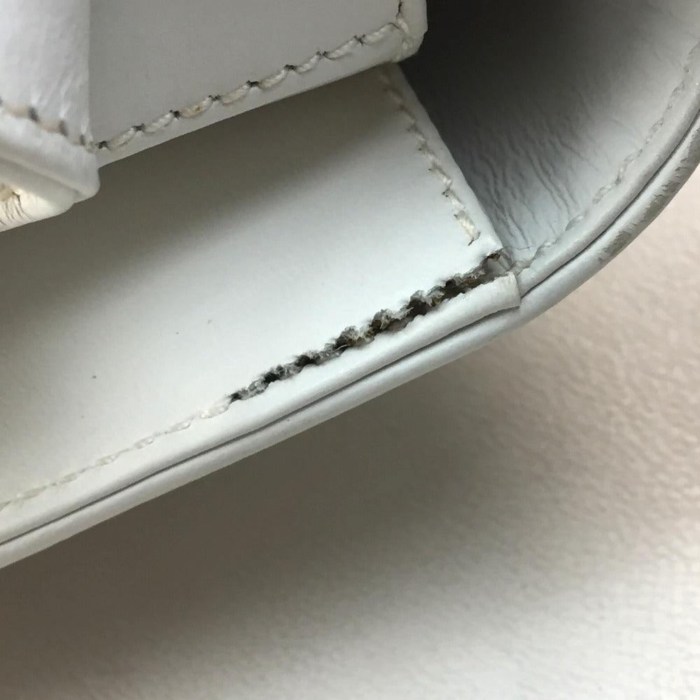 GUCCI Shoulder Bag leather white Old Gucci Shoulder Women Used