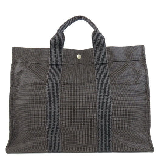 HERMES Tote Bag canvas gray Her Line Tote MM Women Used
