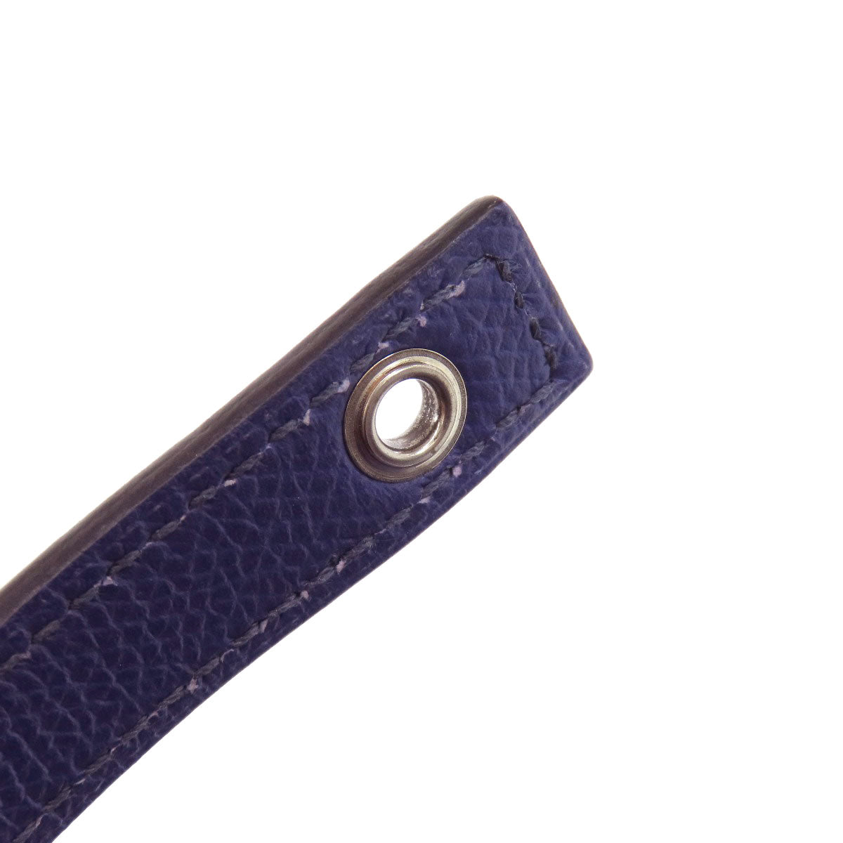 HERMES Handbag Epsom Navy Picotin Lock PM Blue Ankle Trace Silver Metal Women Used
