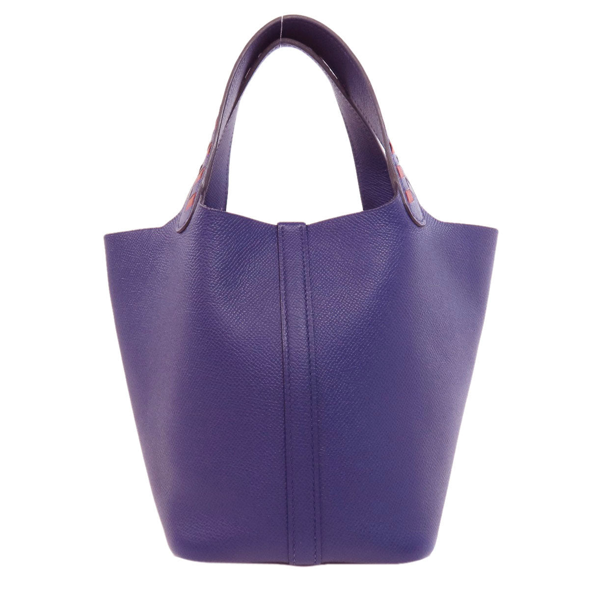 HERMES Handbag Epsom Navy Picotin Lock PM Blue Ankle Trace Silver Metal Women Used