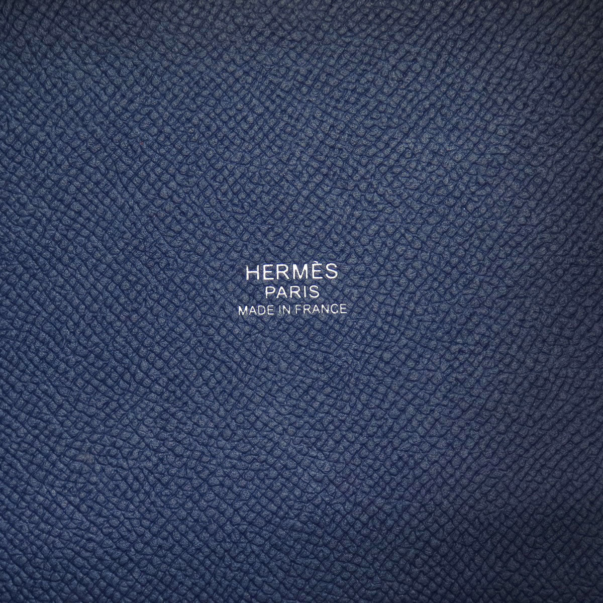HERMES Handbag Epsom Navy Picotin Lock PM Blue Ankle Trace Silver Metal Women Used