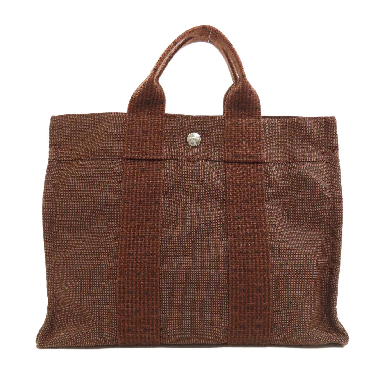 HERMES Handbag canvas Brown Her LinePM Women Used