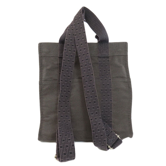 HERMES Backpack canvas gray Her Line ad MM