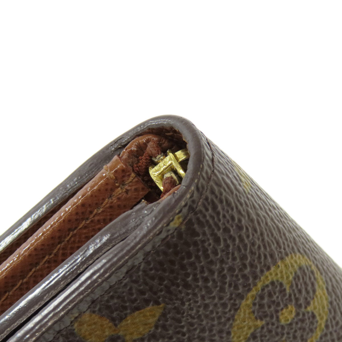 LOUIS VUITTON Bifold Wallet M61736 Monogram canvas Brown Portefeuille Tresol Women Used