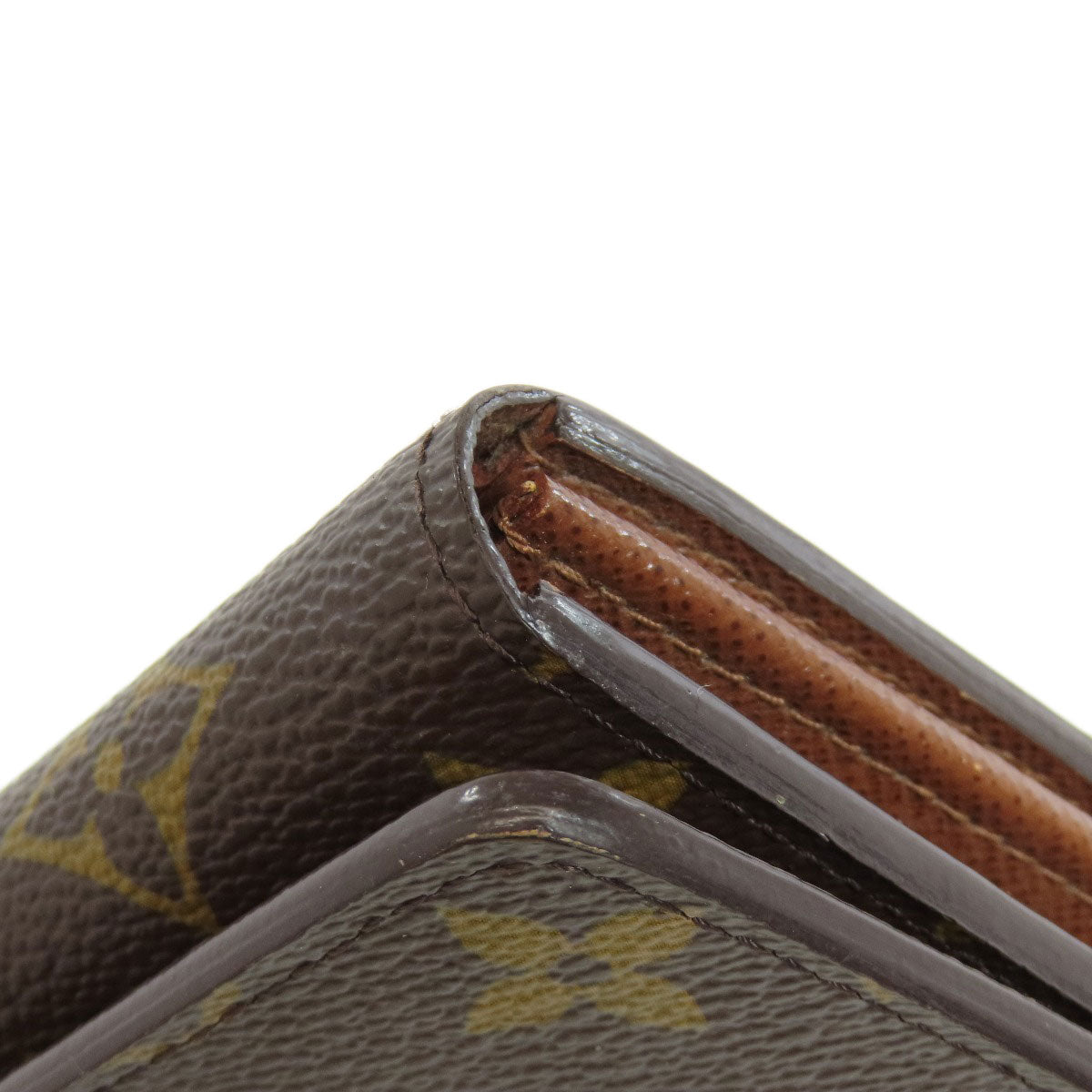 LOUIS VUITTON Bifold Wallet M61736 Monogram canvas Brown Portefeuille Tresol Women Used