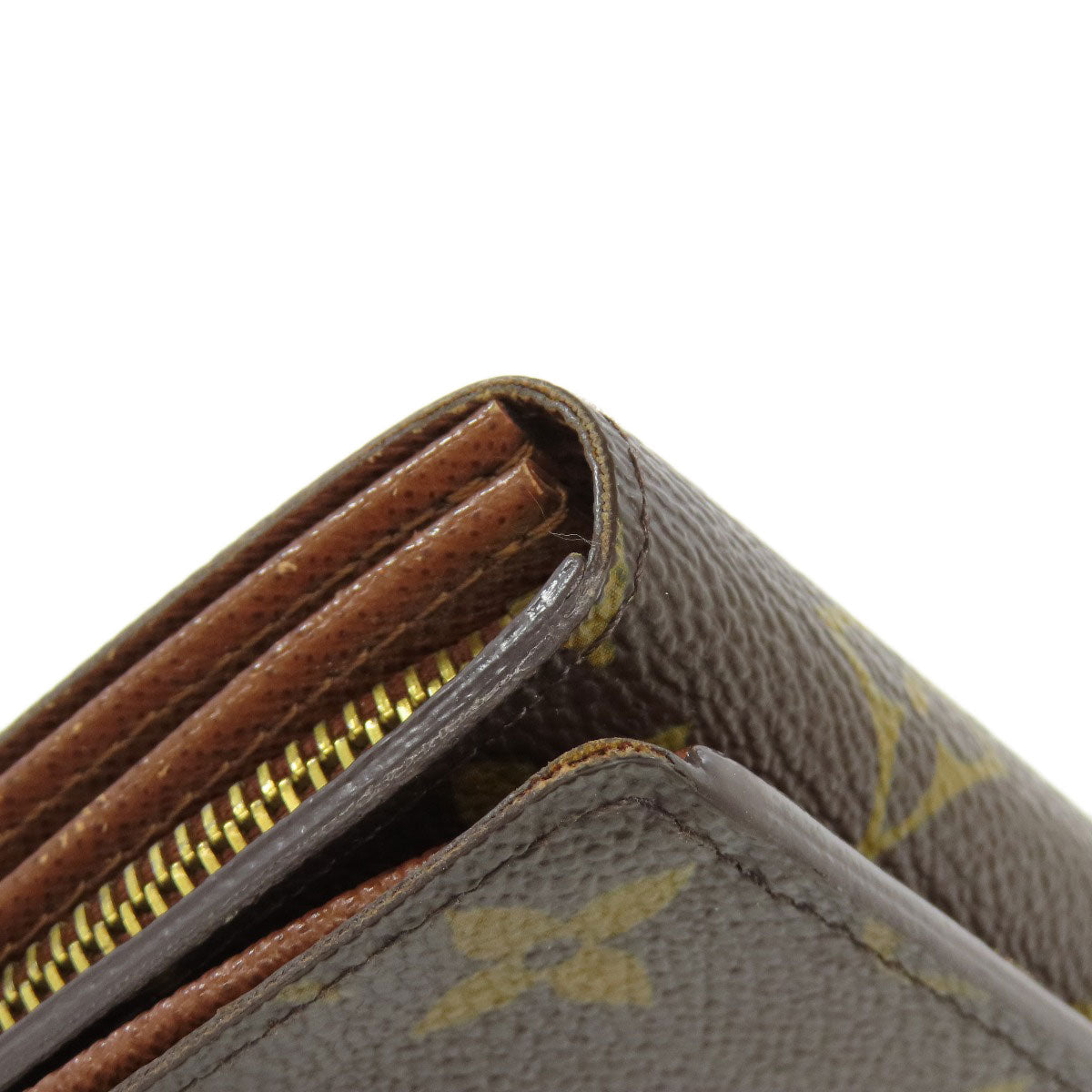 LOUIS VUITTON Bifold Wallet M61736 Monogram canvas Brown Portefeuille Tresol Women Used