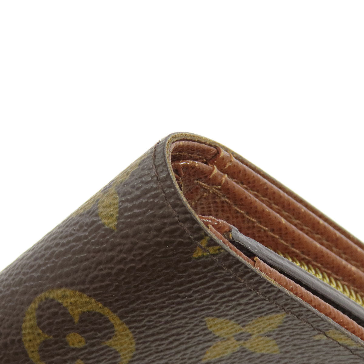 LOUIS VUITTON Bifold Wallet M61736 Monogram canvas Brown Portefeuille Tresol Women Used