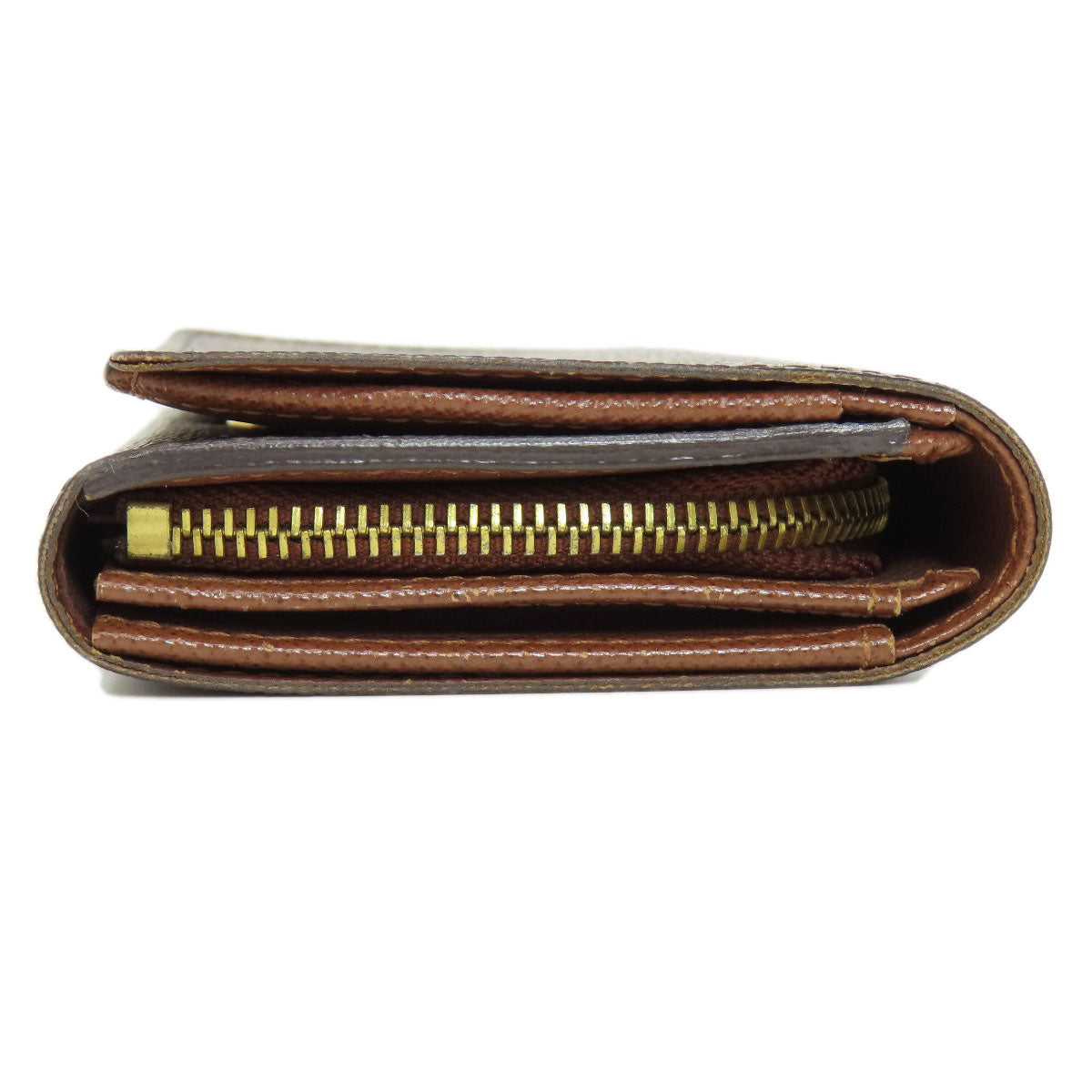 LOUIS VUITTON Bifold Wallet M61736 Monogram canvas Brown Portefeuille Tresol Women Used