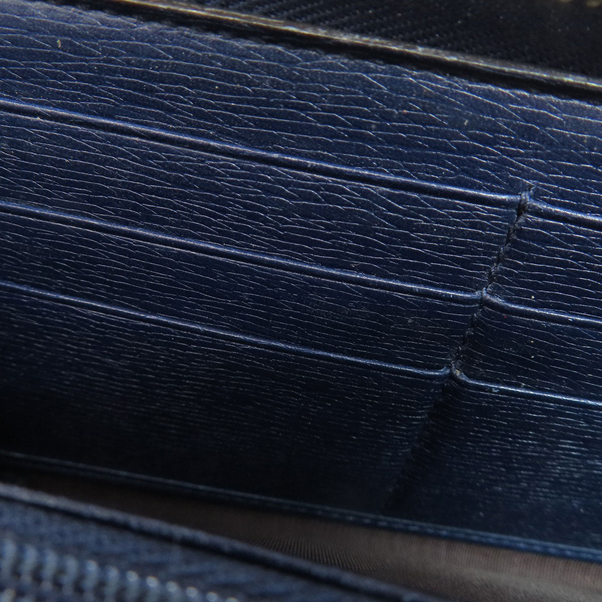 GUCCI Long Wallet Purse 309705 leather Navy Interlocking G Women Used