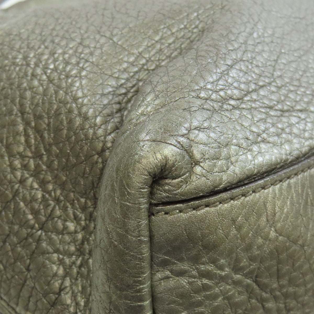 GUCCI Tote Bag 308982 leather Silver Soho Interlocking G Women Used