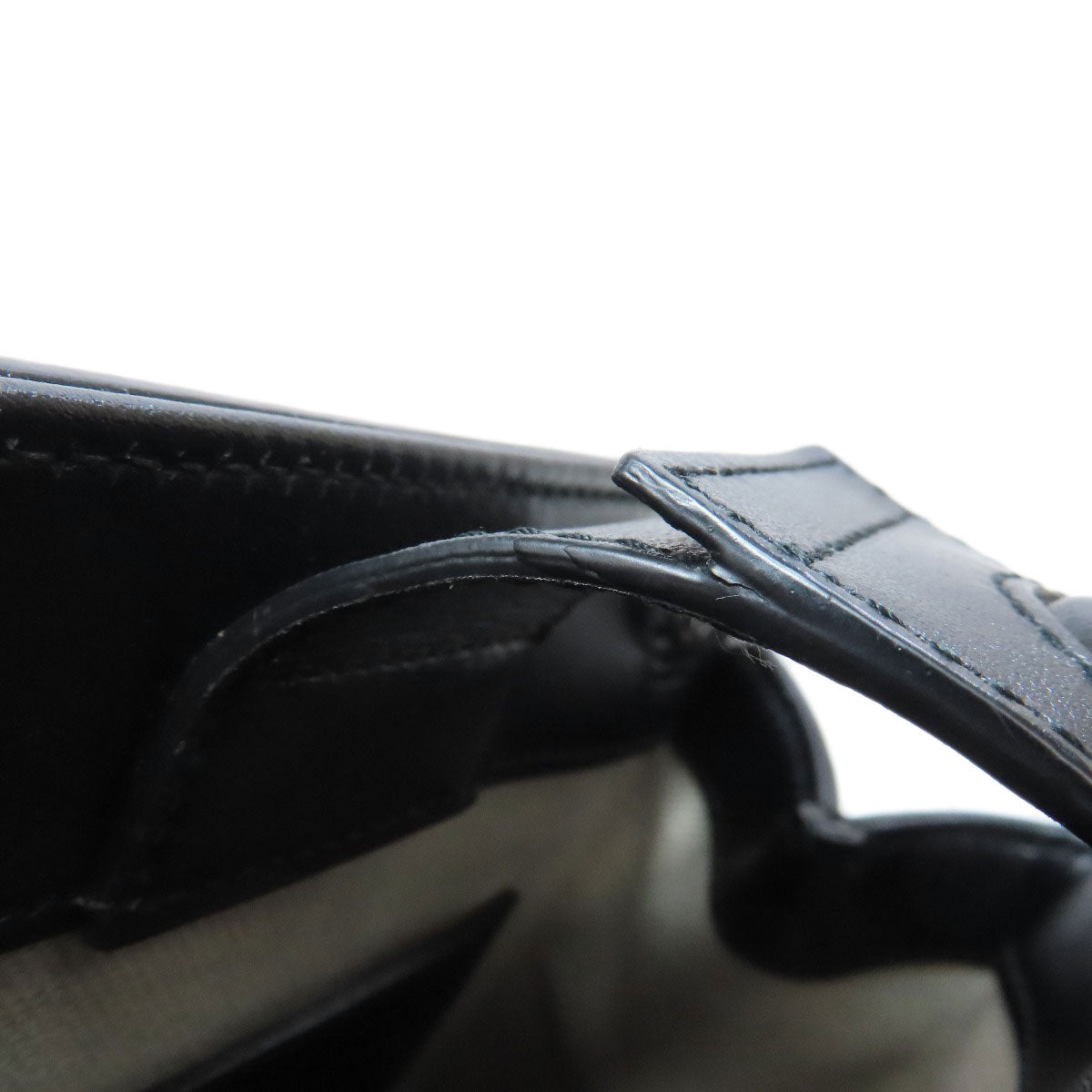GUCCI Handbag 696010 Calfskin black GG embossed 2WAY Women Used