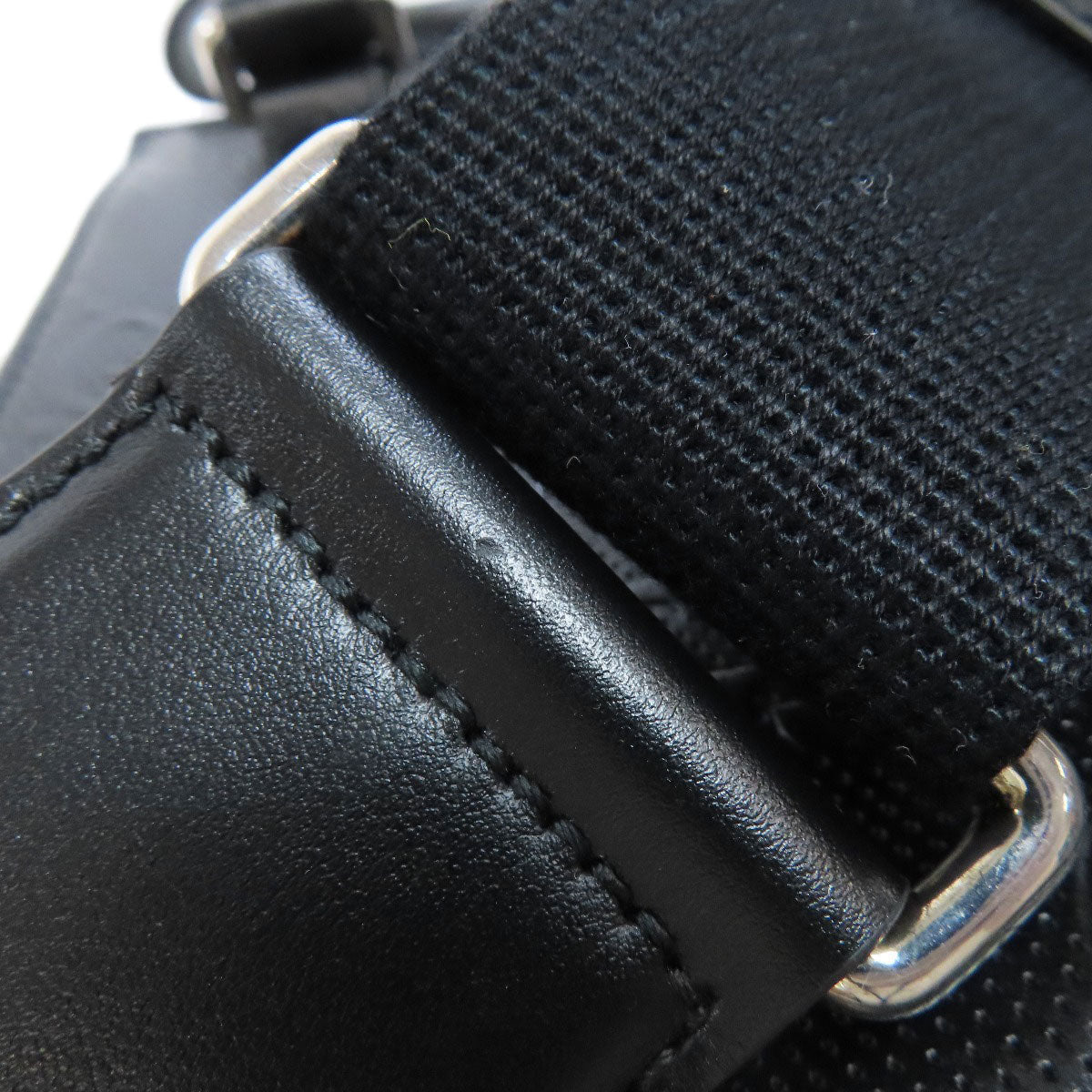 GUCCI Handbag 696010 Calfskin black GG embossed 2WAY Women Used
