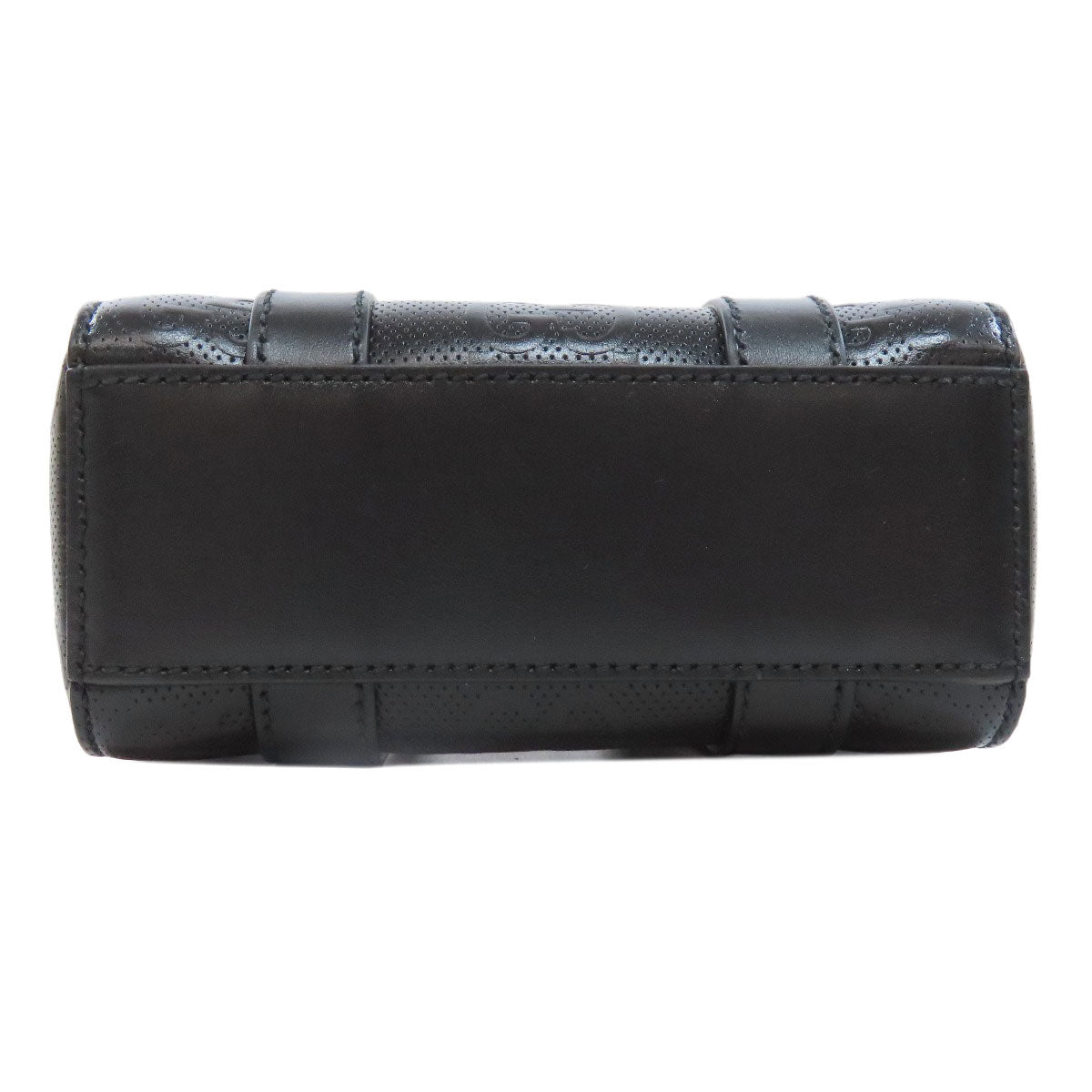 GUCCI Handbag 696010 Calfskin black GG embossed 2WAY Women Used