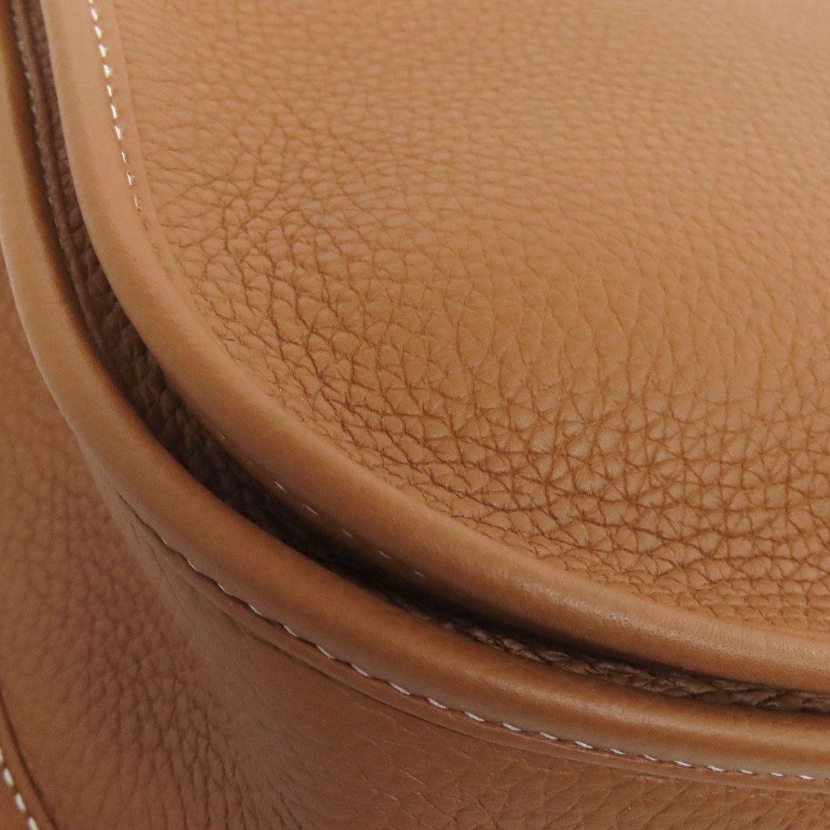 HERMES Shoulder Bag Taurillon Clemence Brown Evelyn 3 PM Gold Metal Women Used