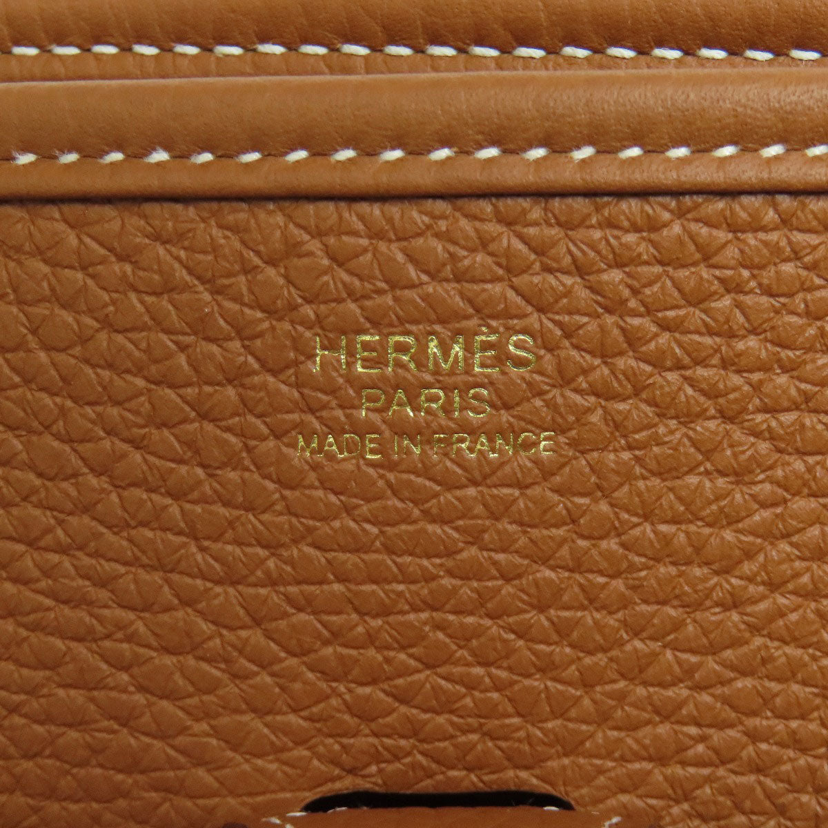 HERMES Shoulder Bag Taurillon Clemence Brown Evelyn 3 PM Gold Metal Women Used