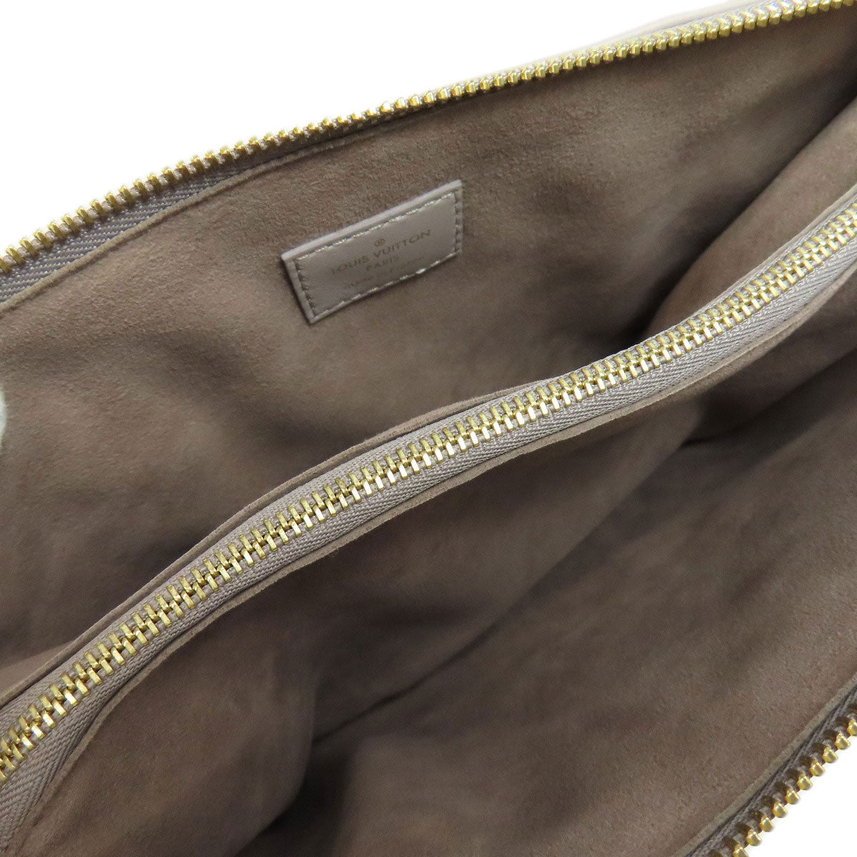 LOUIS VUITTON Handbag Lamb leather gray Kussan PM Women Used