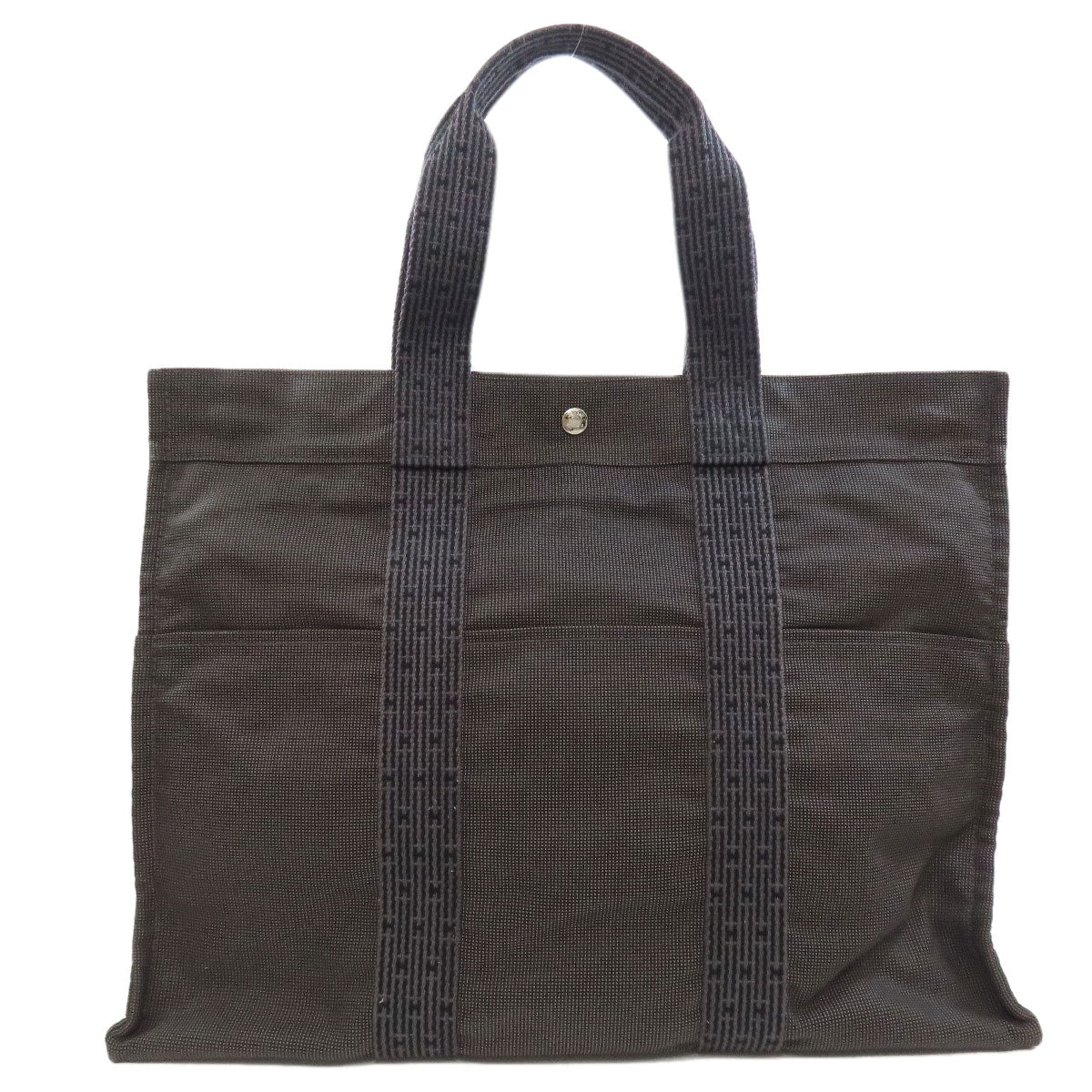 HERMES Tote Bag canvas gray Her LineGM Women Used