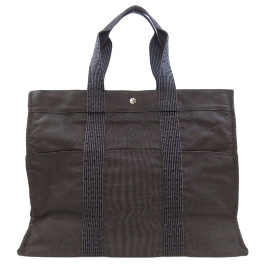 HERMES Tote Bag canvas gray Her LineGM Women Used