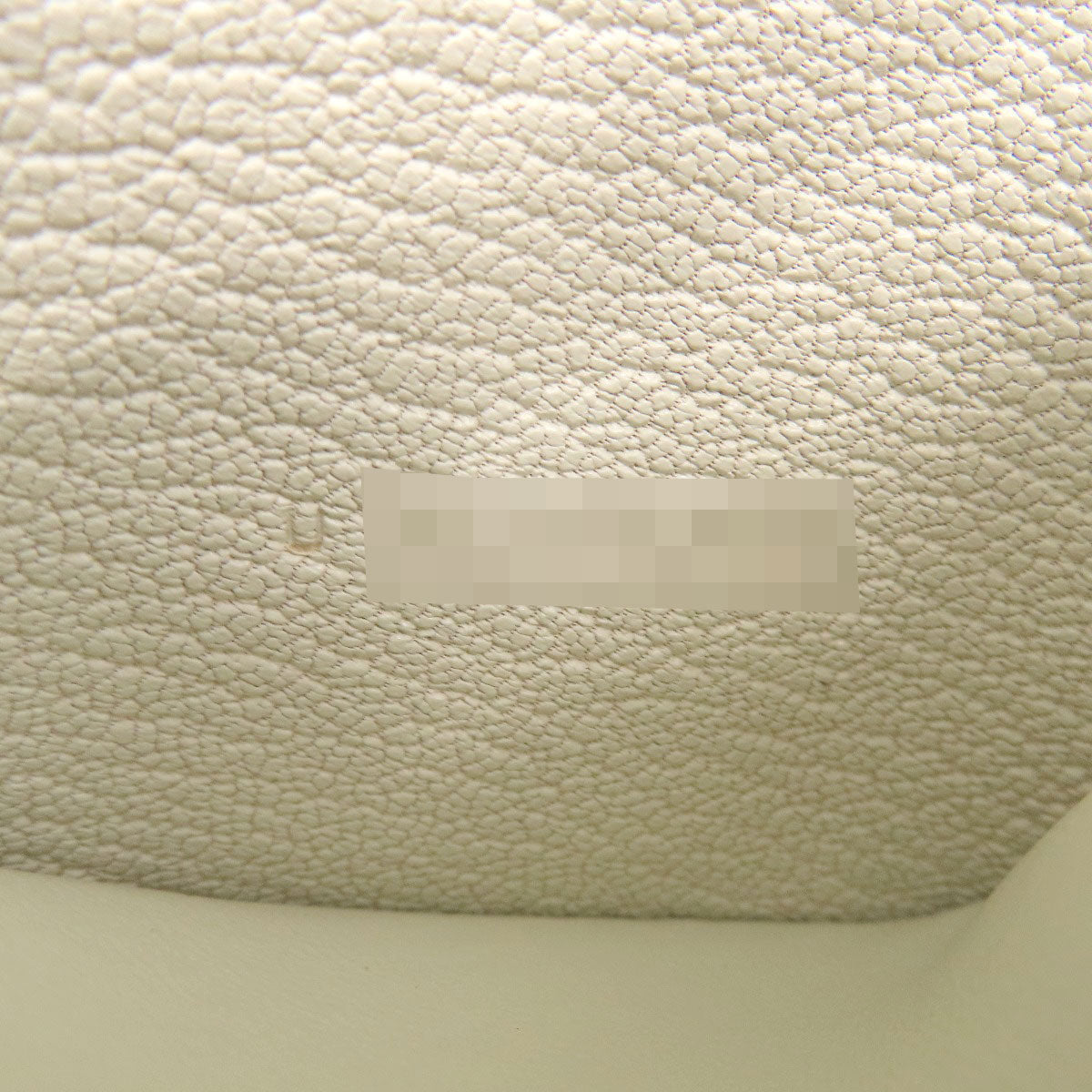 HERMES Card Case leather white Bearn Gold Metal