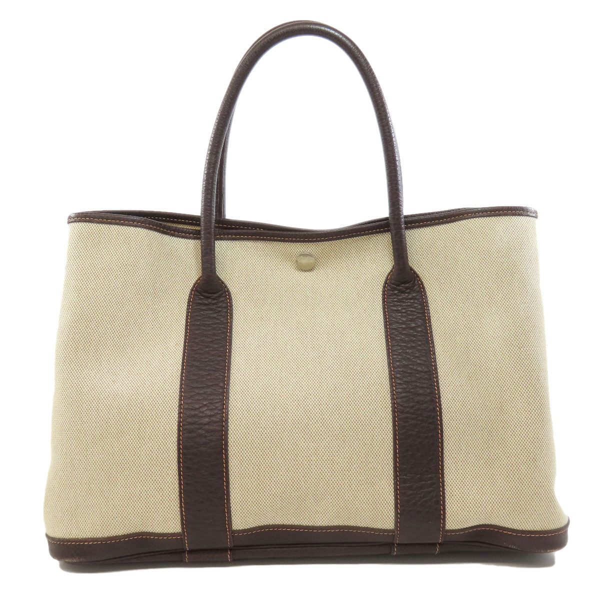 HERMES Tote Bag Tower ash beige Garden Party PM SilverMetal Women Used